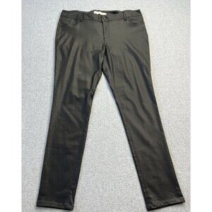 Cato Faux Leather Skinny Pant 16 Black Modern Fit Skinny Moto Edgy Rocker Grunge